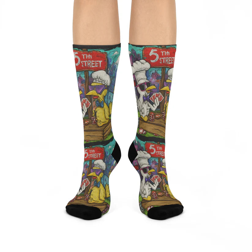 poker socks, 5th street chicken, gift for men, gift for dad