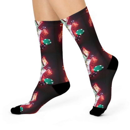 Show off your love for the game in comfort and style with unique poker socks from Poker Room Threads! These high-quality, breathable socks come in a variety of eye-catching designs, perfect for expressing your personality at the table. Whether you're a seasoned pro or a casual player searching for lucky charm socks, our collection offers something for everyone.  Poker Room Threads socks are the ideal poker gift for yourself or any fellow player. Shop now and find your perfect pair! Florida poker