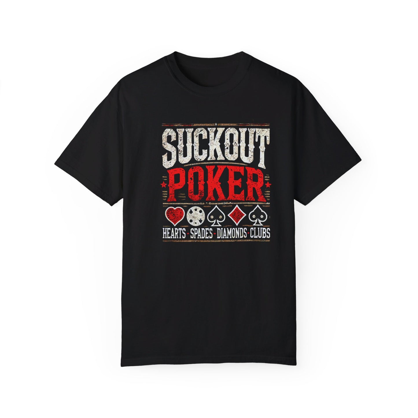 Suck Out Poker T-Shirt, poker gift, poker room threads black