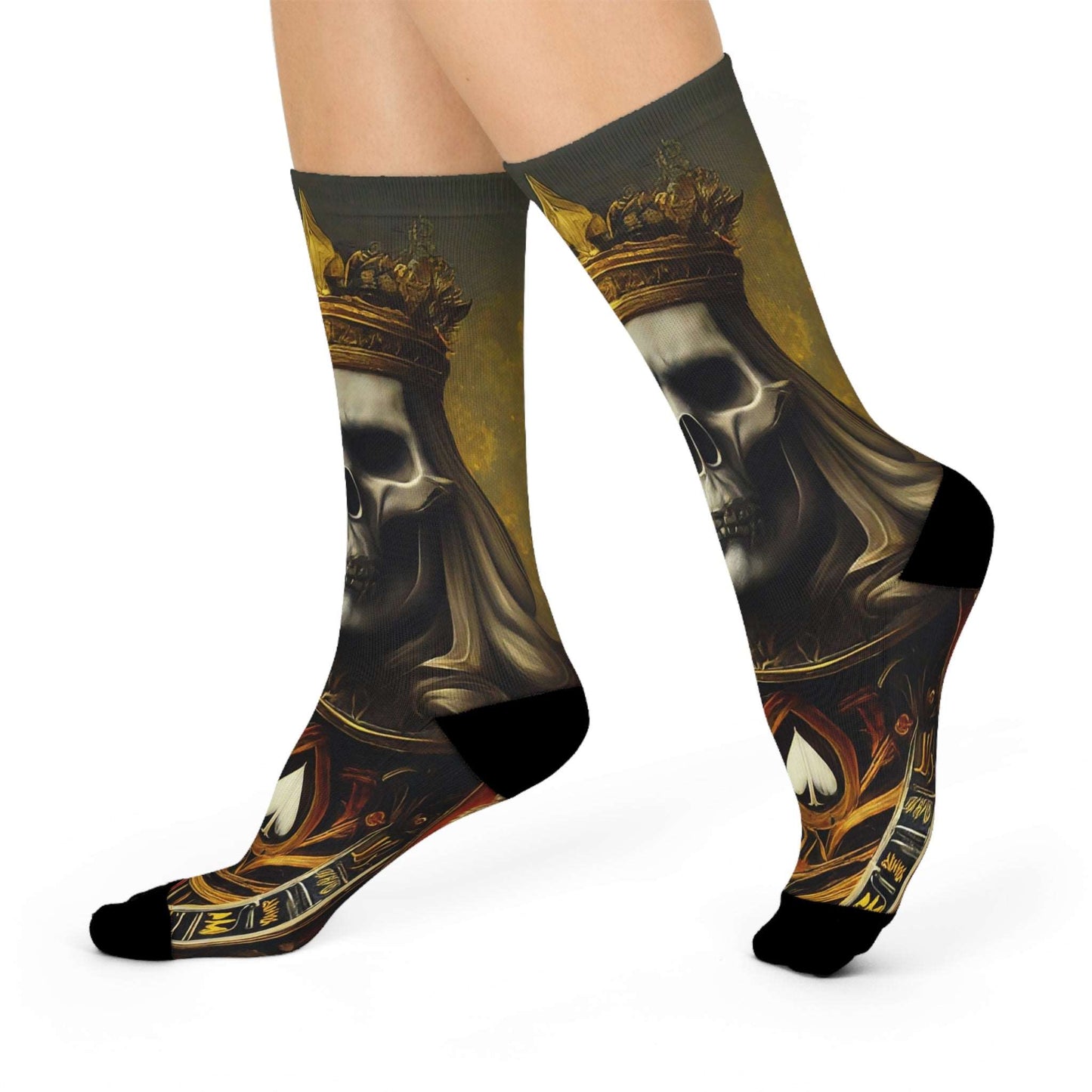 King of Spades Socks, Poker Socks, Skull Socks, Poker Player Gift, Poker Apparel, Men's Socks,  Cool Socks, Unique Socks