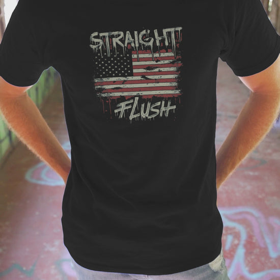 American Straight flush poker t-sirt, poker gift , poker room threads